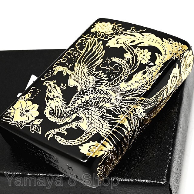 ZIPPO - 新品 ZIPPO 鳳凰 サイド2面彫り ゴールド&ブラック ジッポー ...