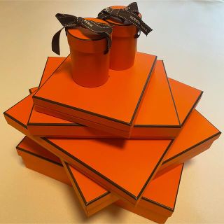 エルメス(Hermes)のエルメス hermes オレンジボックス 7点 箱 ツイリー ディスプレイ(小物入れ)