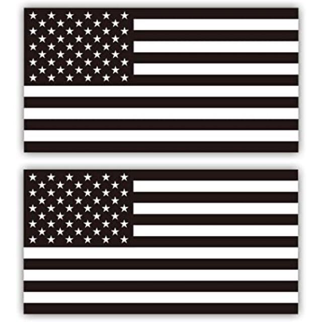 USA 米国旗 2枚 黒 日本品質 PET製 (W:120mm) | フリマアプリ ラクマ