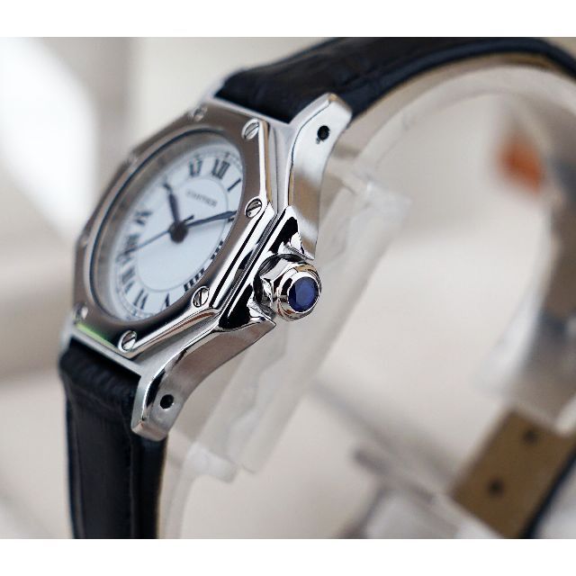 Cartier(カルティエ)の美品 カルティエ サントス オクタゴン シルバー オートマティック SM レディースのファッション小物(腕時計)の商品写真