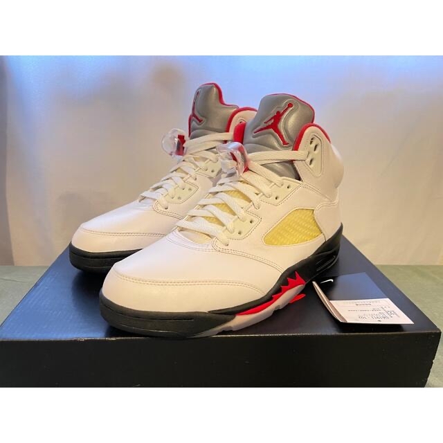 美品　AIR JORDAN5 FIRE RED