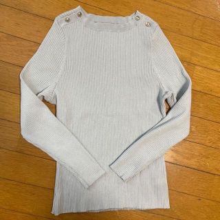 エイチアンドエム(H&M)のh&m アイスブルー　リブニット(ニット/セーター)