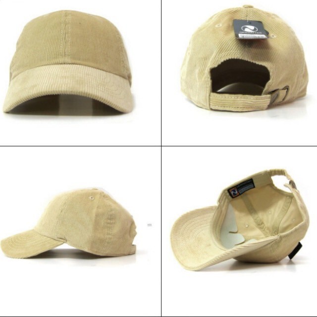 newhattan(ニューハッタン)の新品未使用 ニューハッタン コーデュロイ ベースボールキャップ ライトベージュ レディースの帽子(キャップ)の商品写真