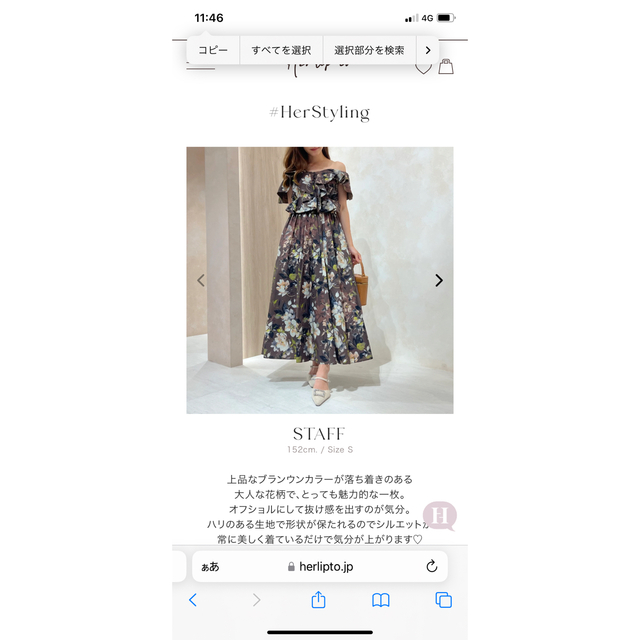 れなとばあ Her lip to - ハーリップトゥ Anemone Ruffled Long Dress