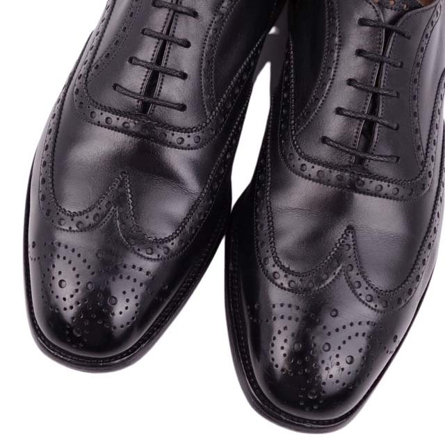 J.M. WESTON(ジェーエムウエストン)のジェイエムウエストン ウィングチップ シューズ 376 メンズ 8.5 ブラック メンズの靴/シューズ(ドレス/ビジネス)の商品写真