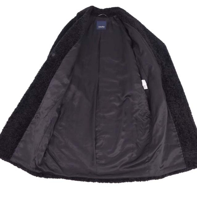 Max Mara(マックスマーラ)のエス マックスマーラ コート ボア ロングコート アウター 34 ブラック レディースのジャケット/アウター(その他)の商品写真