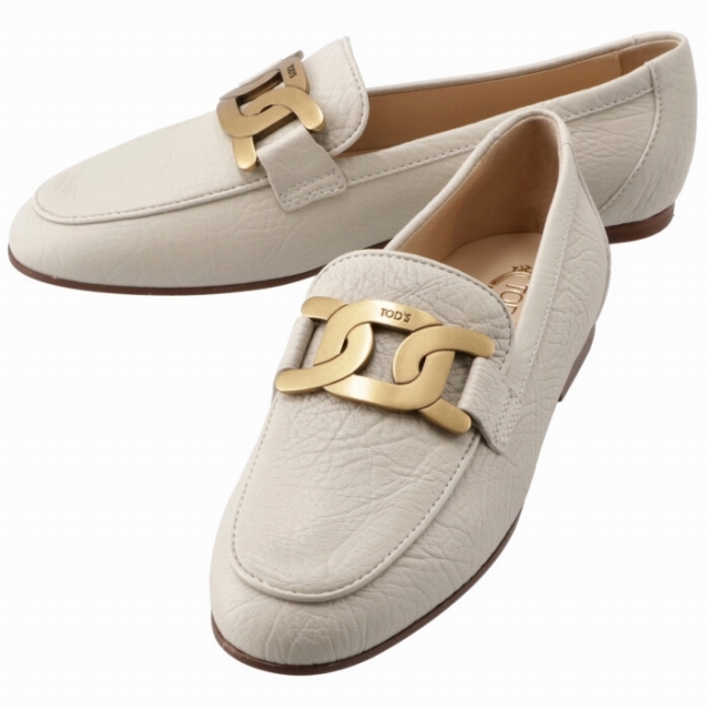 TOD`S シボレザー ローファー メタル フラットシューズ 靴