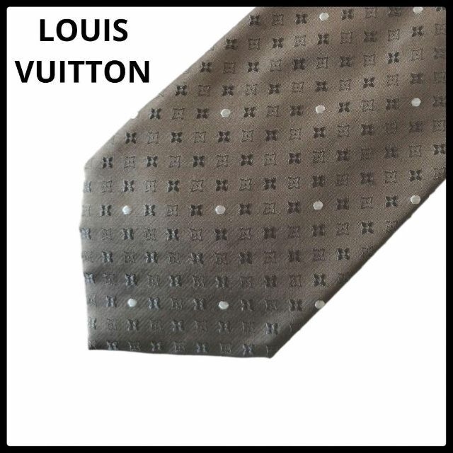 美品　LOUISVUITTON　総柄　ロゴ ネクタイ シルク　フォーマル