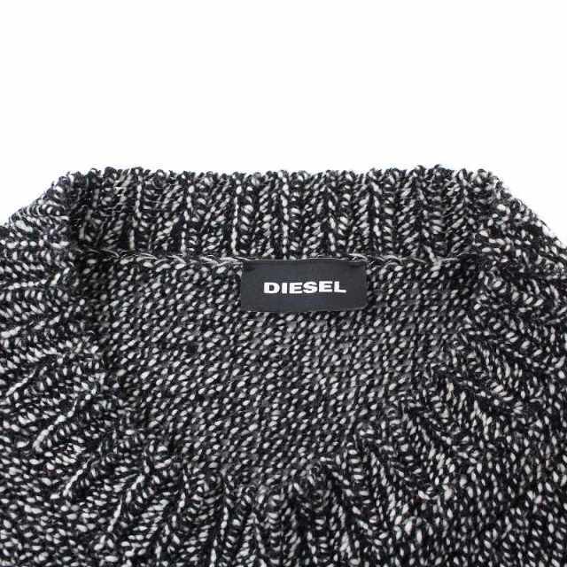 DIESEL(ディーゼル)のディーゼル ニット セーター 長袖 クルーネック S 黒 白 オレンジ メンズのトップス(ニット/セーター)の商品写真