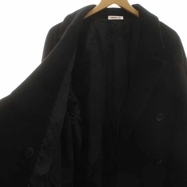 DEUXIEME CLASSE(ドゥーズィエムクラス)のドゥーズィエムクラス エブリデイアイライク 21AW コート Pコート 黒 レディースのジャケット/アウター(ピーコート)の商品写真