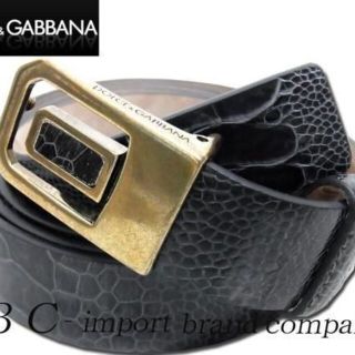 ドルチェアンドガッバーナ(DOLCE&GABBANA)の★DOLCE&GABBANAドルガバ★レザーバックル蛇柄ベルト95蛇柄ブラック黒(ベルト)