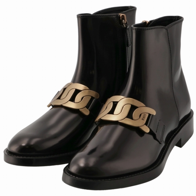 売れ筋】 TOD'S 靴 レディース メタルチェーン アンクルブーツ TOD'S