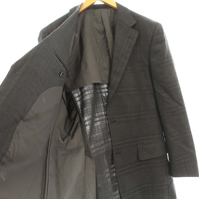 バーバリーロンドン　テーラードジャケット　メガチェック　背抜き　黒　サイズ40