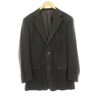 バーバリー(BURBERRY)のバーバリー テーラード ジャケット チェック シルク混 175cm グレー(その他)