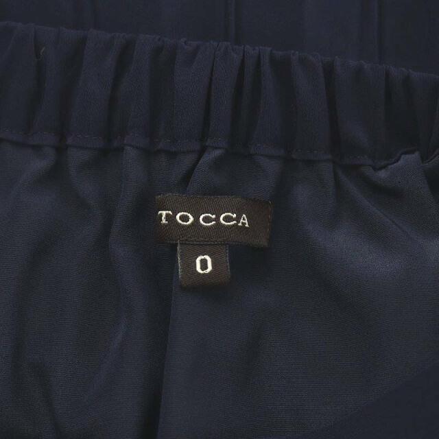 TOCCA(トッカ)のトッカ TOCCA プリーツスカート ひざ丈 チュール リボン 0 XS 紺 レディースのスカート(ひざ丈スカート)の商品写真