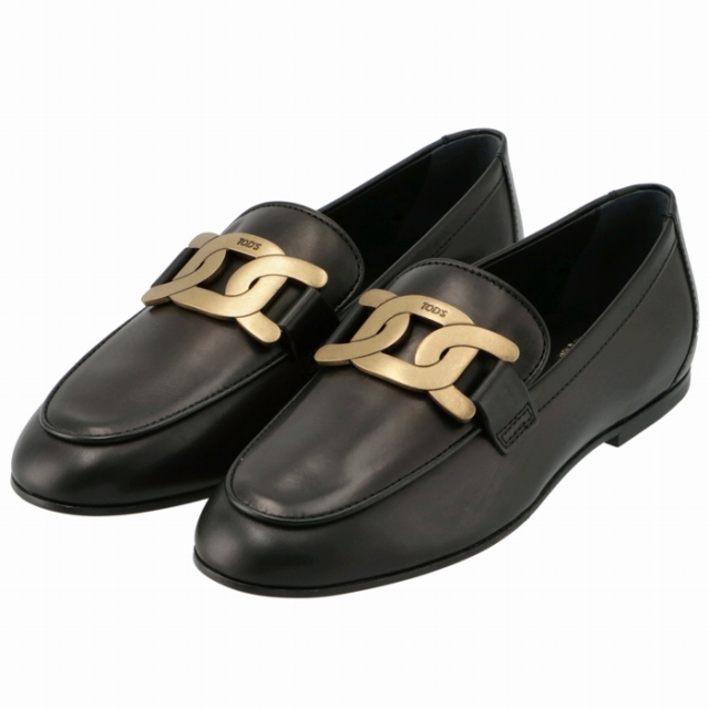 TOD'S(トッズ)のTOD'S レザー ローファー メタルチェーン フラットシューズ 靴 レディースの靴/シューズ(ローファー/革靴)の商品写真
