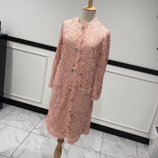 Dolce&Gabbana ドルチェ＆ガッバーナ レースロングコート ピンク