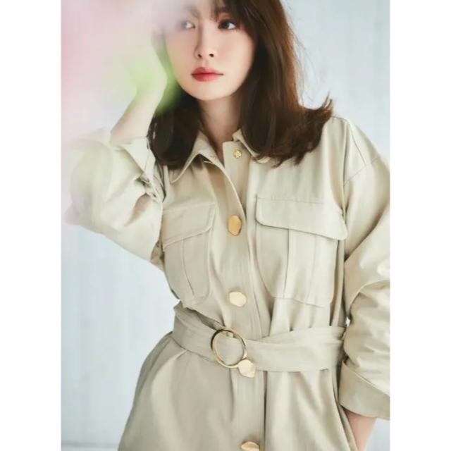 【Her lip to】Belted Cargo Shirt Dress