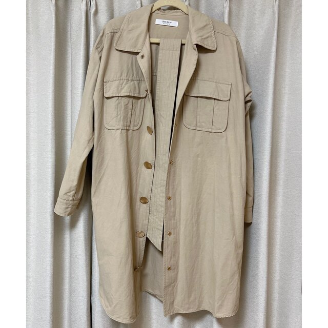 【Her lip to】Belted Cargo Shirt Dress