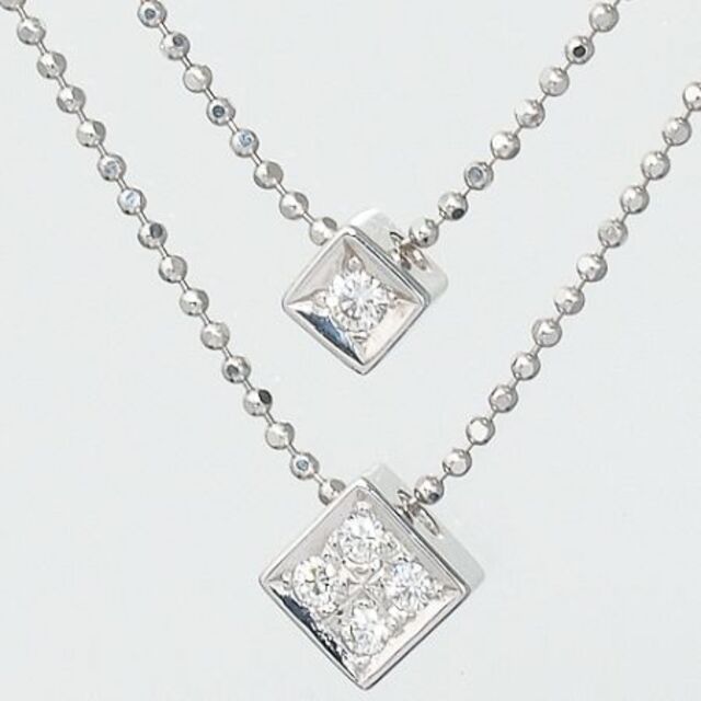 タサキ TASAKI ダイヤモンド/0.09ct デザイン ネックレス K18W タサキ TASAKI ダイヤモンド/0.09ct デザイン ネックレス K18W