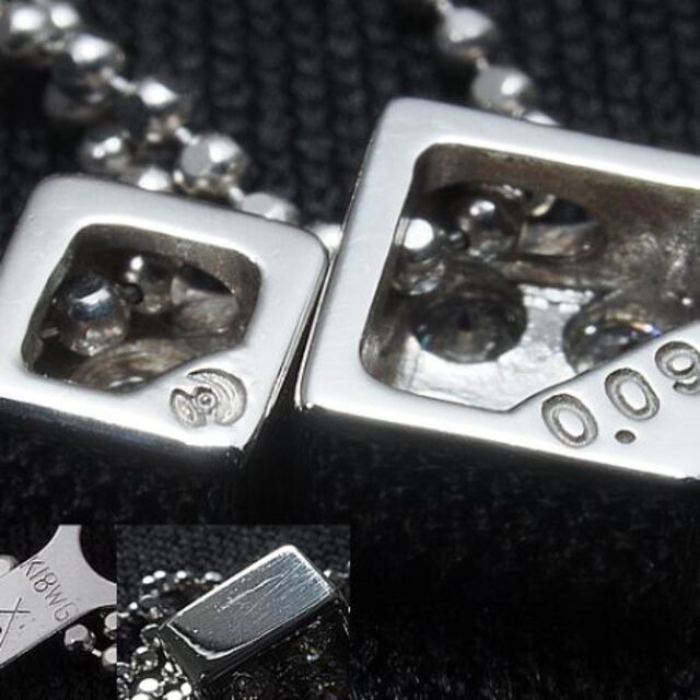 タサキ TASAKI ダイヤモンド/0.09ct デザイン ネックレス K18W タサキ TASAKI ダイヤモンド/0.09ct デザイン ネックレス K18W