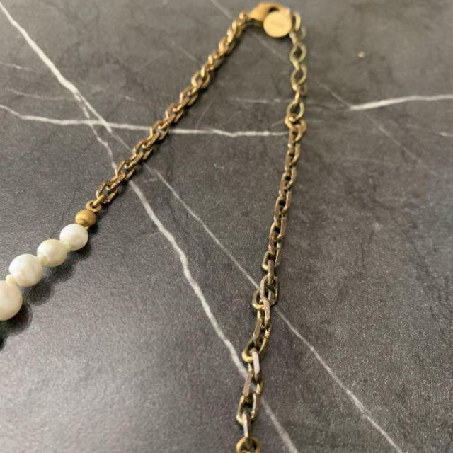 JA DIOR ネックレス パール ラインストーン ゴールド