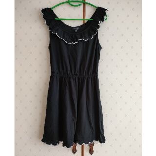 トップショップ(TOPSHOP)のTOP　SHOP　黒　ワンピース　綿100％(ミニワンピース)