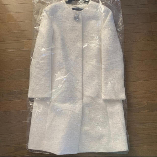 新品 ジャスグリッティー ツイード コート - ノーカラージャケット