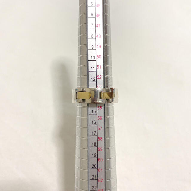 TIFFANY Hリンク 750 925コンビリング K18 silver - 2