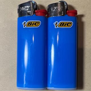 BIC mini ライター J25 ビック 2本セット ブルー(ストーブ/コンロ)