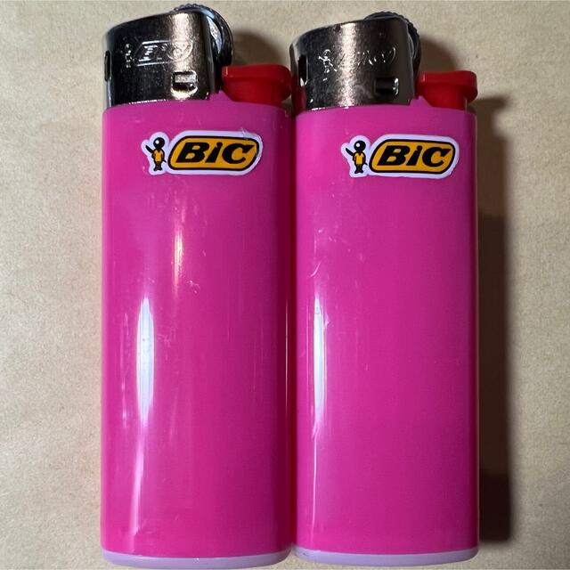 BIC mini ライター J25 ビック 2本セット ピンク スポーツ/アウトドアのアウトドア(ストーブ/コンロ)の商品写真