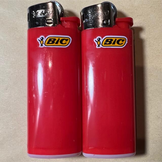 BIC mini ライター J25 ビック 2本セット レッド スポーツ/アウトドアのアウトドア(ストーブ/コンロ)の商品写真