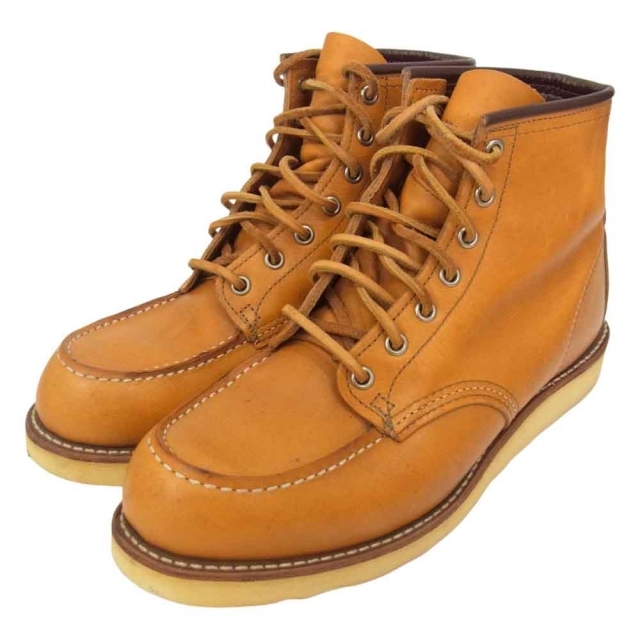 RED WING レッドウィング 9875 6inch CLASSIC MOC TOE モックトゥ ゴールドラセットセコイア 犬タグ ブーツ ライトブラウン系 8 1/2