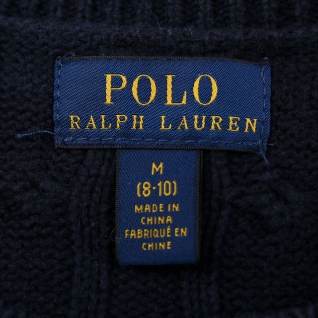 POLO RALPH LAUREN(ポロラルフローレン)のポロ・ラルフローレン 長袖セーター ニットワンピース ニットワンピ ケーブル編み レディース Mサイズ ブラック POLO RALPH LAUREN レディースのトップス(ニット/セーター)の商品写真