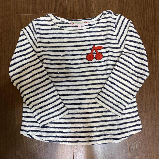 Bonpoint(ボンポワン)のボンポワン　ボーダーカットソー　3a キッズ/ベビー/マタニティのキッズ服女の子用(90cm~)(Tシャツ/カットソー)の商品写真