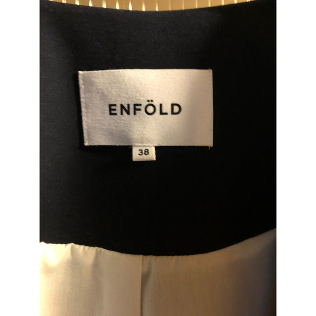 ENFOLD(エンフォルド)のエンフォルド　ENFOLD ノーカラーコート　38 レディースのジャケット/アウター(ロングコート)の商品写真