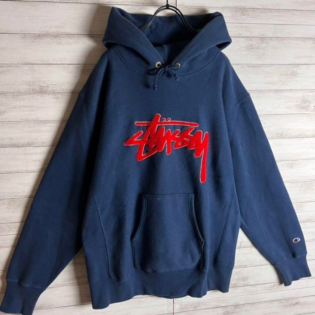 【激レア】 CHAMPION STUSSY コラボ リバースウィーブ パーカー