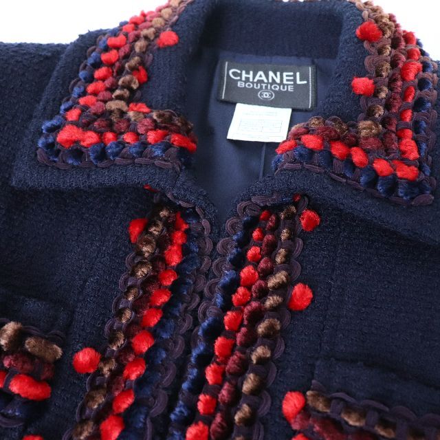 CHANEL(シャネル)の希少/ヴィンテージ/美品　シャネル　セットアップ　ジャケット×パンツ　ネイビー レディースのフォーマル/ドレス(スーツ)の商品写真