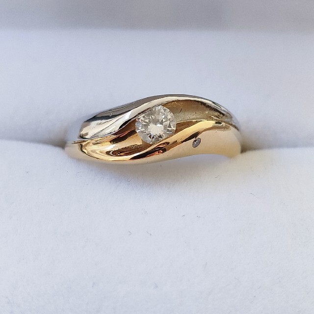 K18Yg/Pt900 2tone Ring - www.top4all.pl