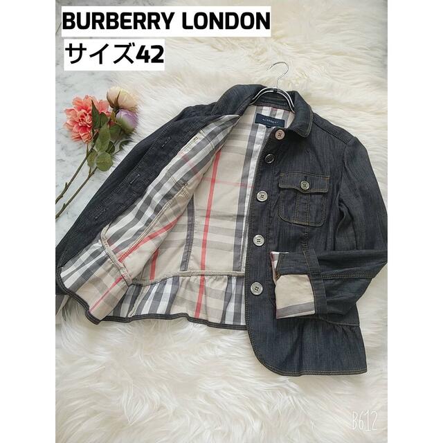 BURBERRY(バーバリー)のBURBERRY LONDON メガノバチェック デニムジャケット サイズ42 レディースのジャケット/アウター(Gジャン/デニムジャケット)の商品写真