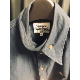 Vivienne Westwood 長袖 シャツ 変形 総柄 ブラック 46