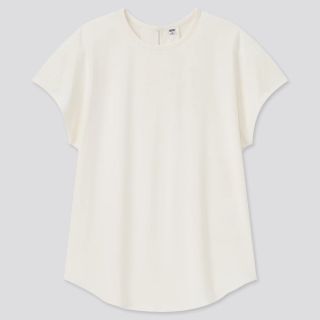 ユニクロ(UNIQLO)のUNIQLO クレープジャージーフレンチスリーブＴシャツ(シャツ/ブラウス(半袖/袖なし))