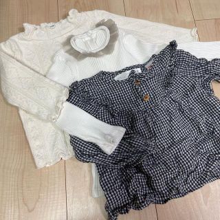 ザラキッズ(ZARA KIDS)の【ピスタチオ様専用】サイズ70相当　トップス3点セット(シャツ/カットソー)