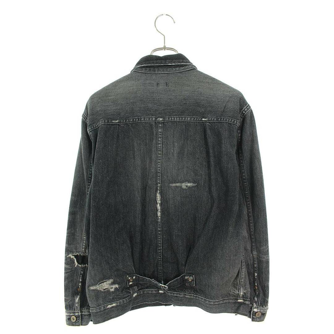 シークエル ×フラグメントデザイン/fragment design 22SS DENIM JACKET (SQ-22SS-JK-02)  1ポケットリペアダメージ加工デニムジャケット メンズ M