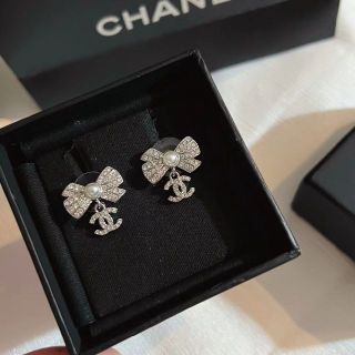 速達メール便♪ CHANEL シャネル ピアス リボンモチーフ シャネル