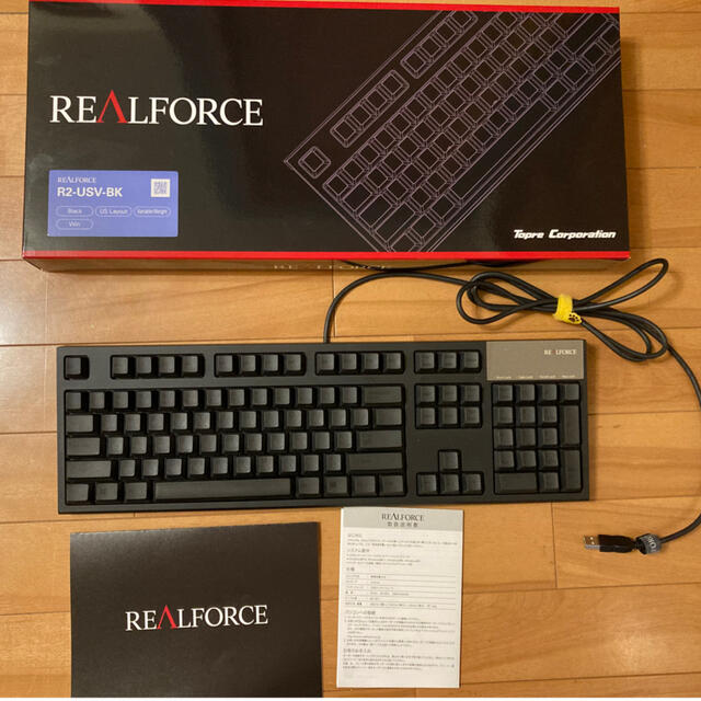 東プレ REALFORCE 英語配列104キー キーボード R2-USV-BK