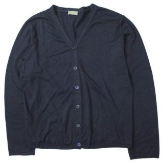 クルチアーニ(Cruciani)のCRUCIANI クルチアーニ イタリア製 コットンハイゲージVネックカーディガン 1113-343-2445 48 NAVY ニット トップス【中古】【CRUCIANI】(カーディガン)