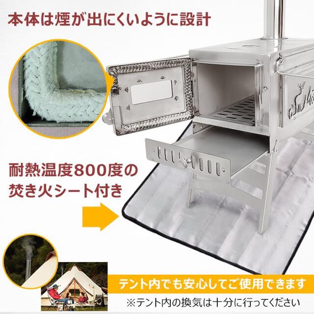 折りたたみ式 薪ストーブ コンロ キャンプ 煙突屋外焚き火 折りたたみ式 薪ストーブ コンロ キャンプ 煙突屋外焚き火