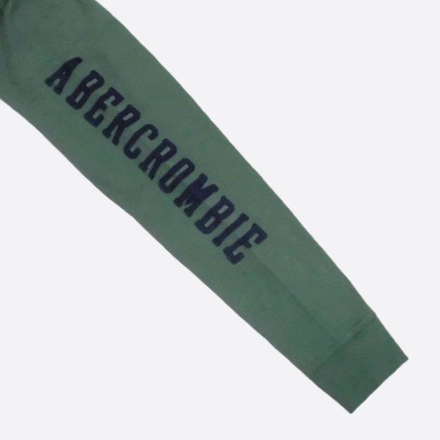 Abercrombie&Fitch(アバクロンビーアンドフィッチ)の★新品★アバクロンビー&フィッチ★袖ロゴ長袖Tシャツパーカー (Green/L) メンズのトップス(パーカー)の商品写真