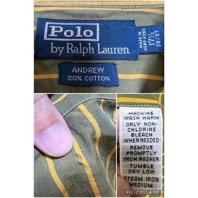 POLO RALPH LAUREN(ポロラルフローレン)のポロ ラルフローレン★ANDREW Aライン ロング丈 ストライプ柄シャツ レディースのトップス(シャツ/ブラウス(長袖/七分))の商品写真